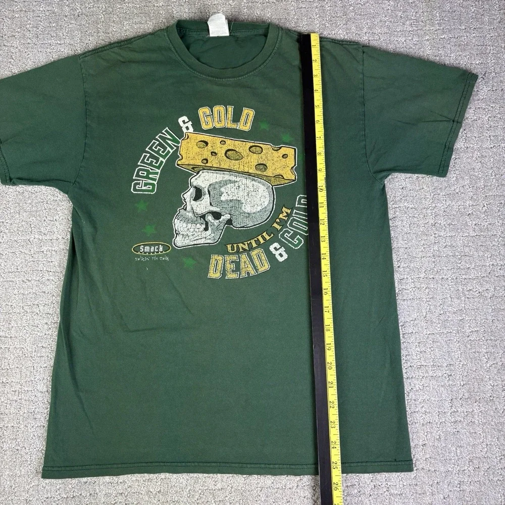 Rare Green Bay Packers x GRATEFUL DEAD Collab Skull Concert Shirt Medium